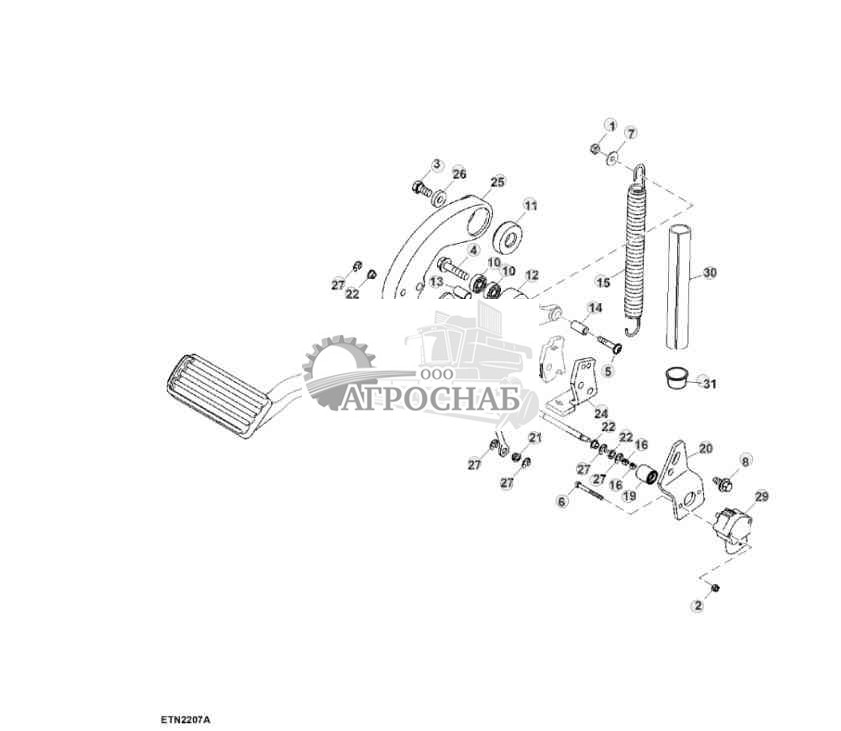 Педаль сцепления 